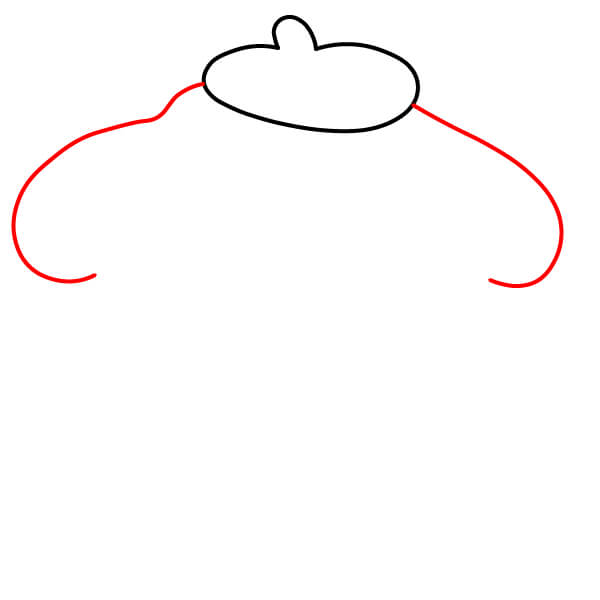 Các bước đơn giản để vẽ Pompompurin đang ngủ - Thêm đôi tai