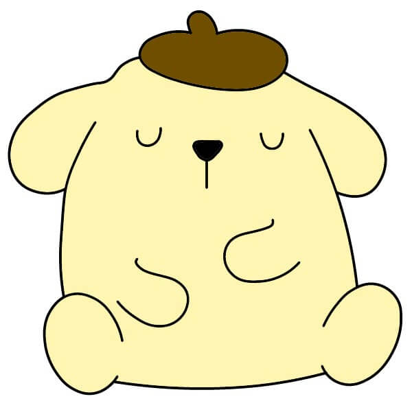 Các bước đơn giản để vẽ Pompompurin đang ngủ