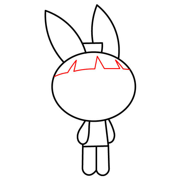 Hướng dẫn từng bước: Cách vẽ Blossom từ Powerpuff Girls - Bước 6