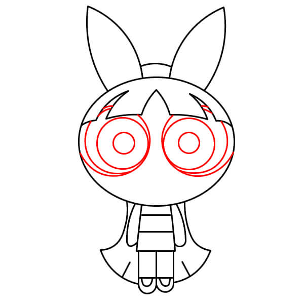 Hướng dẫn vẽ Blossom đơn giản dành cho trẻ em - Bước 8