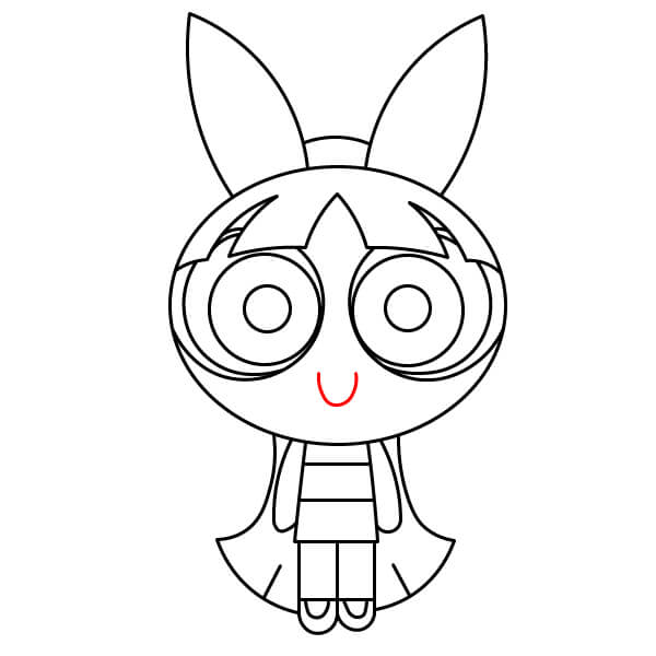 Hướng dẫn vẽ Blossom đơn giản dành cho trẻ em - Bước 9