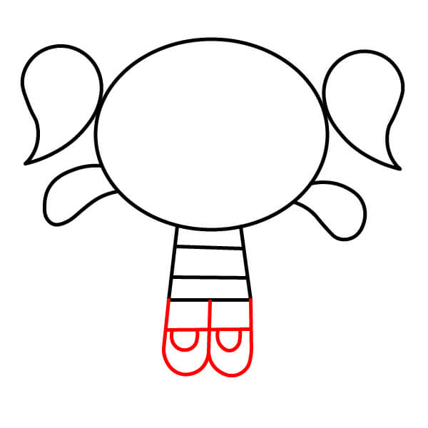 Học cách vẽ Bubbles từ Powerpuff Girls theo các bước đơn giản. - Bước 5