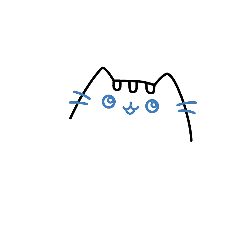 Hướng dẫn vẽ Pusheen sinh nhật vui vẻ. - Bước 3