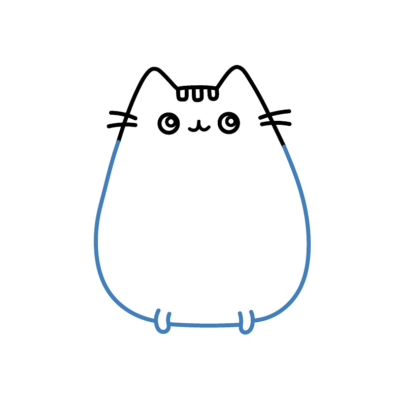 Hướng dẫn vẽ Pusheen Pusheen thiên thần. - Bước 4
