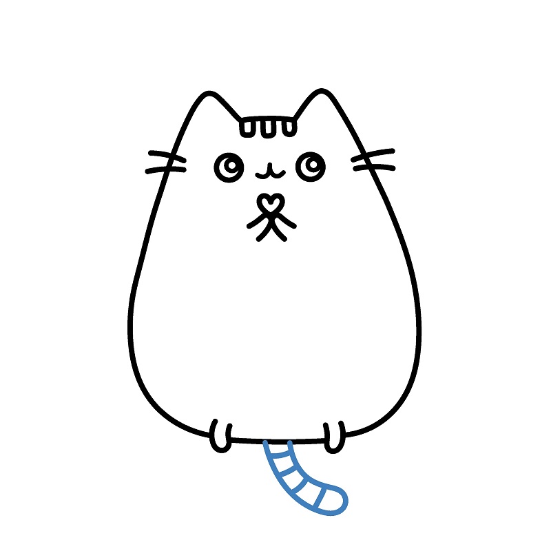 Hướng dẫn vẽ Pusheen Pusheen thiên thần. - Bước 6