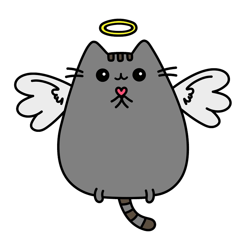 Hướng dẫn vẽ Pusheen Pusheen thiên thần. - Bước 8