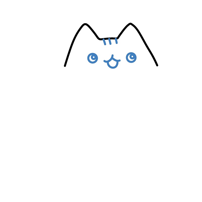 Hướng dẫn vẽ Pusheen cực kì đáng yêu. - Bước 2