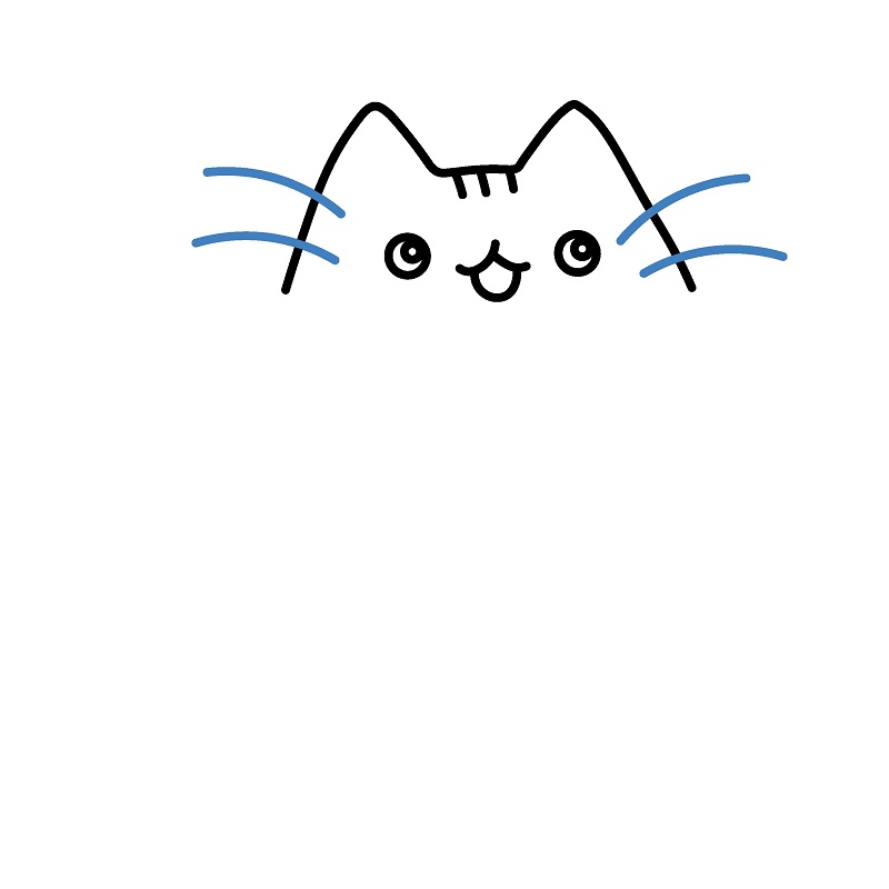 Hướng dẫn vẽ Pusheen cực kì đáng yêu. - Bước 3