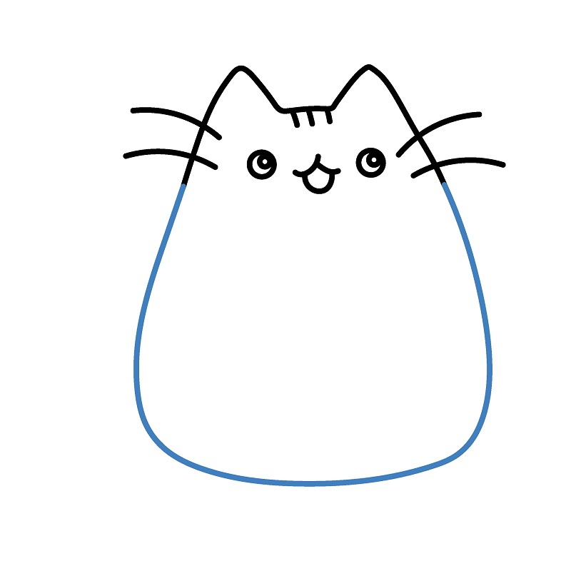 Hướng dẫn vẽ Pusheen cực kì đáng yêu. - Bước 4