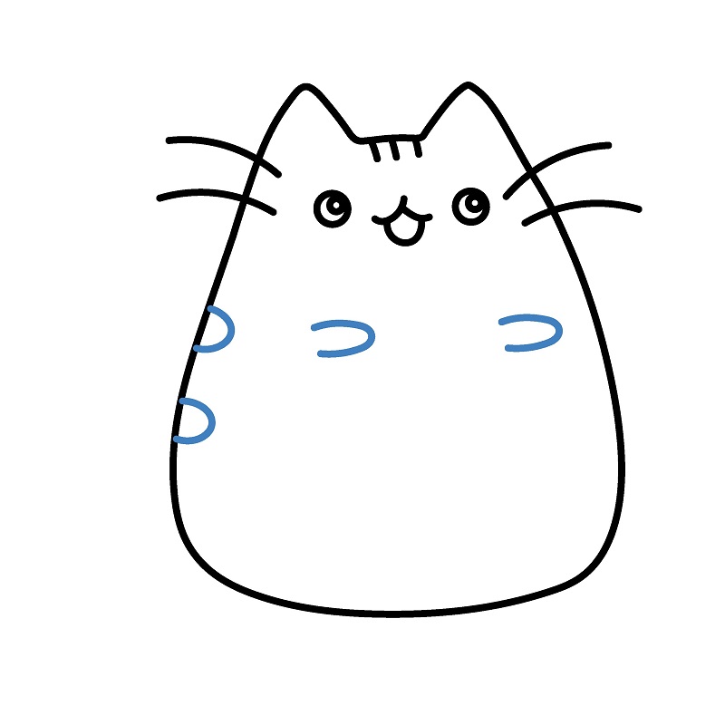 Hướng dẫn vẽ Pusheen cực kì đáng yêu. - Bước 5