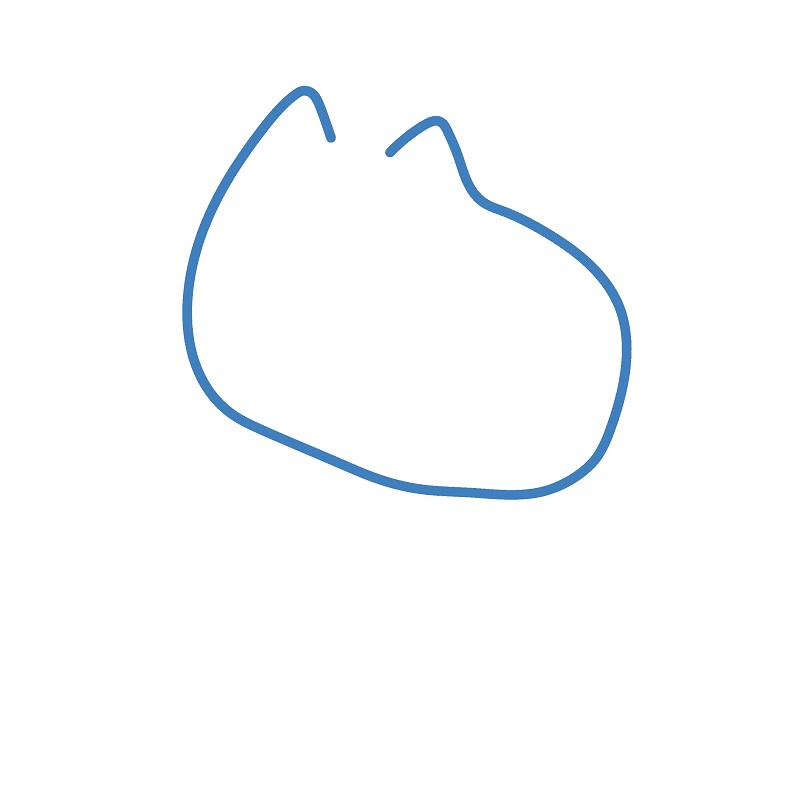 Hướng dẫn vẽ Pusheen đi xe máy. - Bước 1