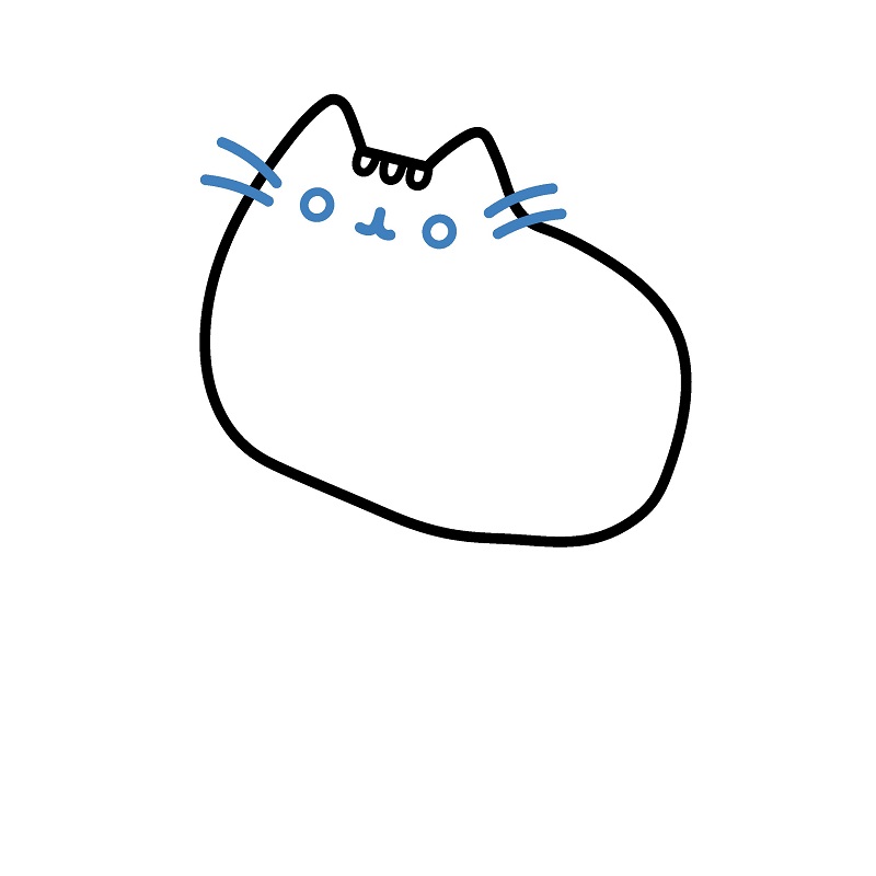 Hướng dẫn vẽ Pusheen đi xe máy. - Bước 3