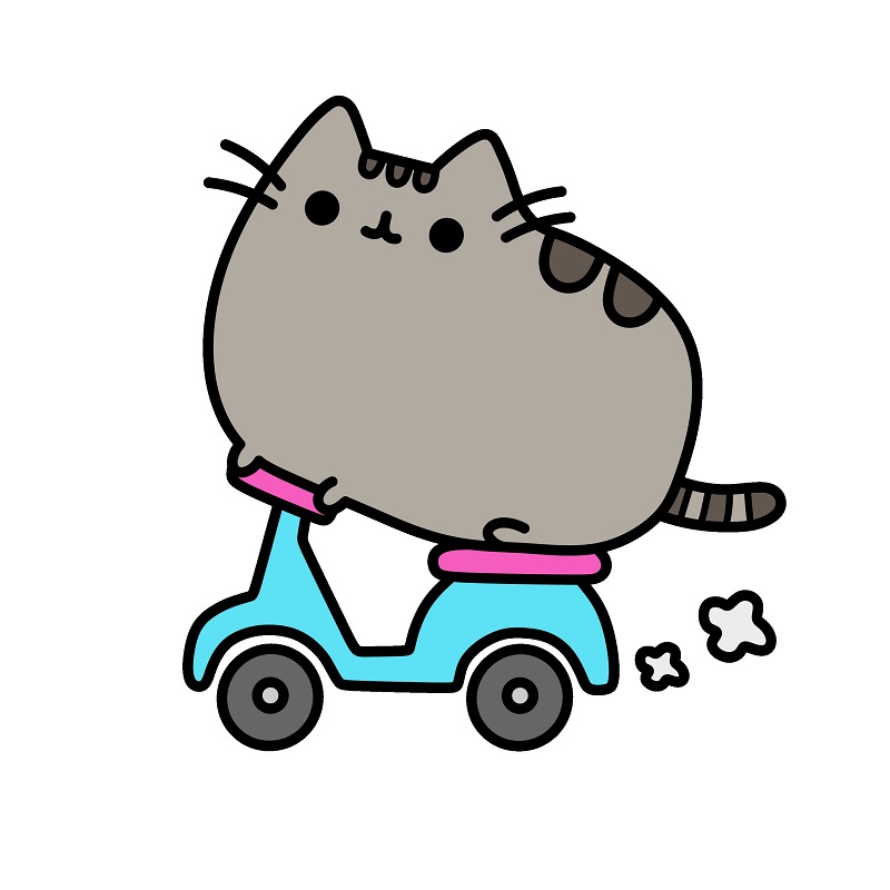 Hướng dẫn vẽ Pusheen đi xe máy. - Bước 8