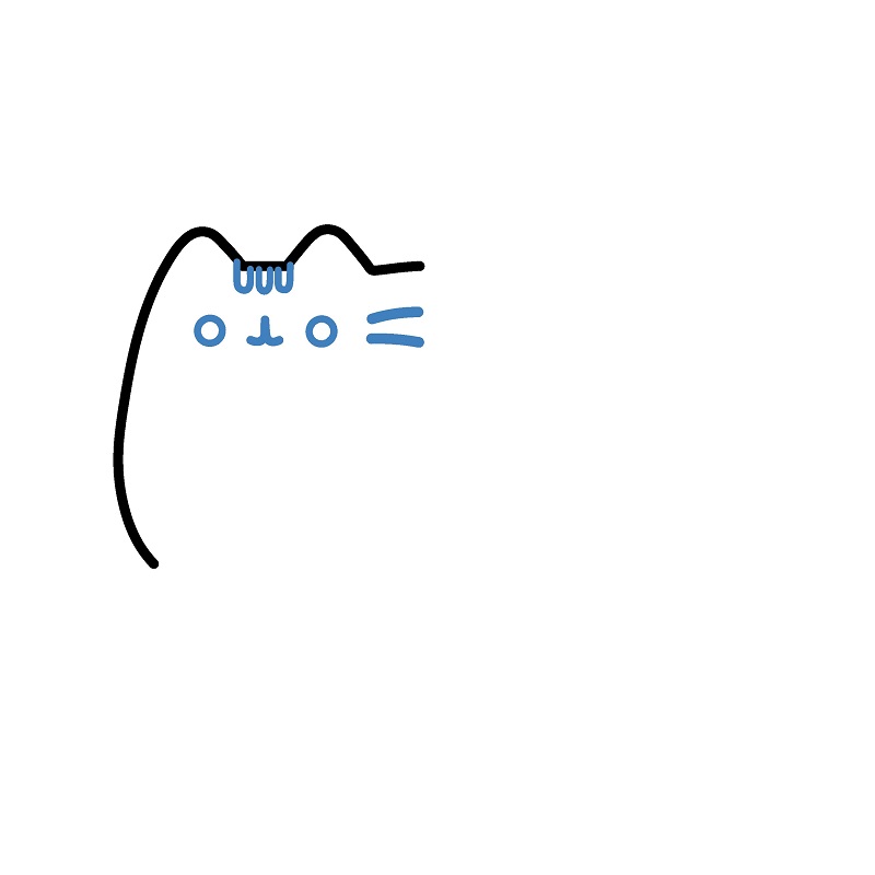 Hướng dẫn vẽ Pusheen nàng tiên cá. - Bước 2