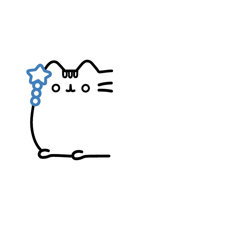 Hướng dẫn vẽ Pusheen nàng tiên cá. - Bước 4