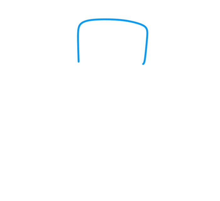 Hướng dẫn vẽ quái vật Frankenstein đơn giản và đẹp cho bé - Bước 1