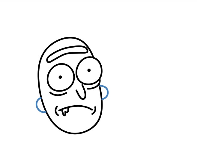 Hướng dẫn vẽ đầu của Rick và Morty. - Bước 5