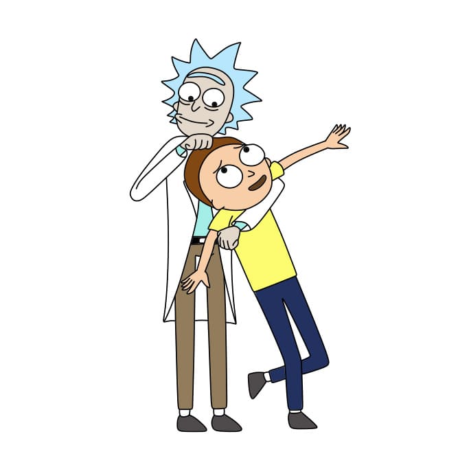 Cách vẽ Rick và Morty