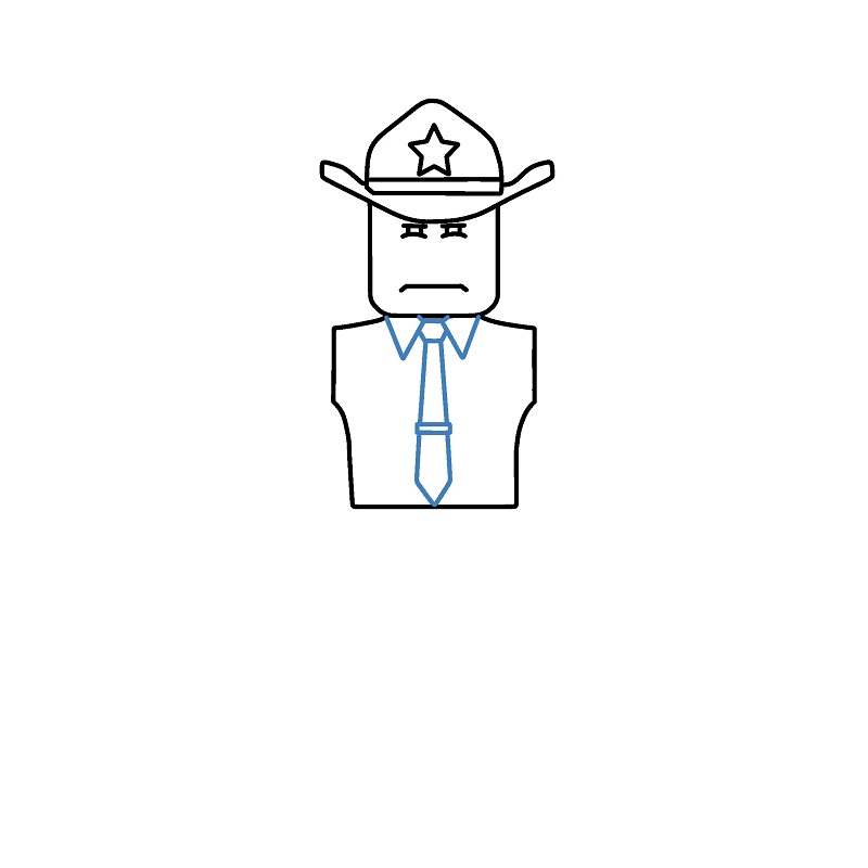 Hướng dẫn vẽ cảnh sát Roblox. - Bước 4