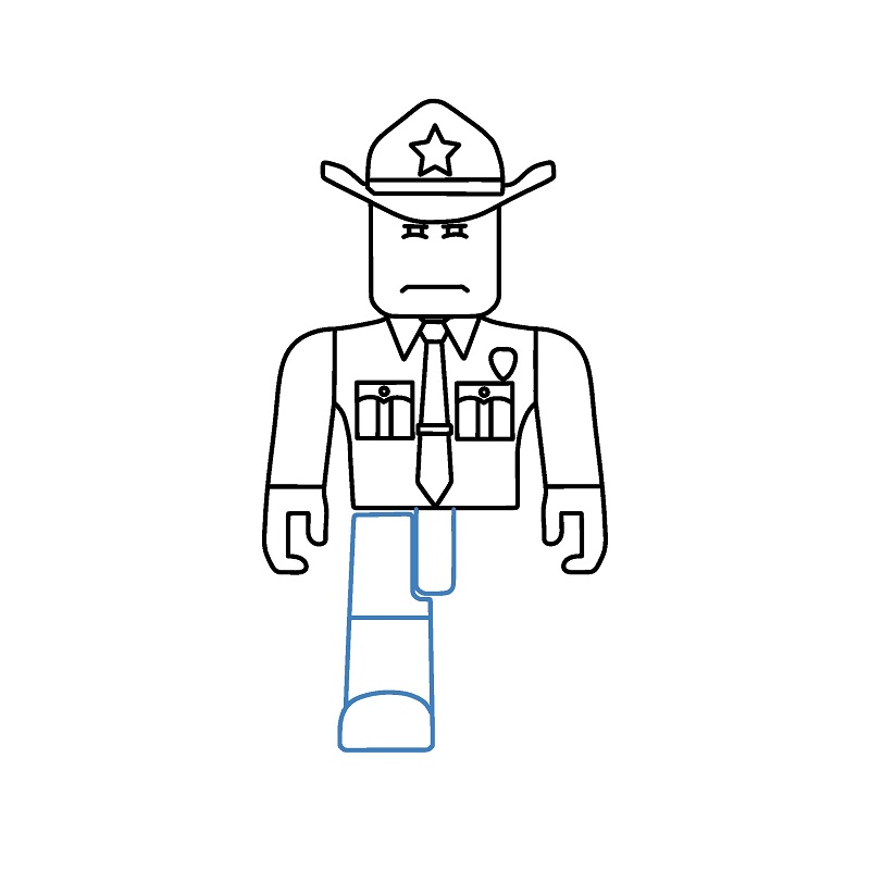 Hướng dẫn vẽ cảnh sát Roblox. - Bước 7
