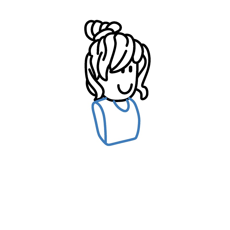 Hướng dẫn vẽ cô gái Roblox. - Bước 3