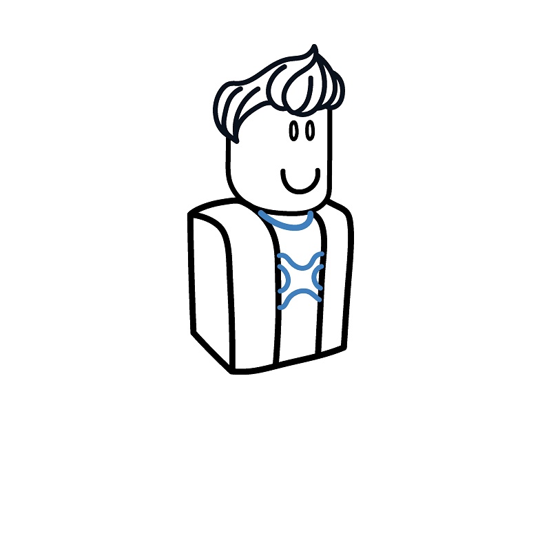 Hướng dẫn vẽ chàng trai Roblox. - Bước 4