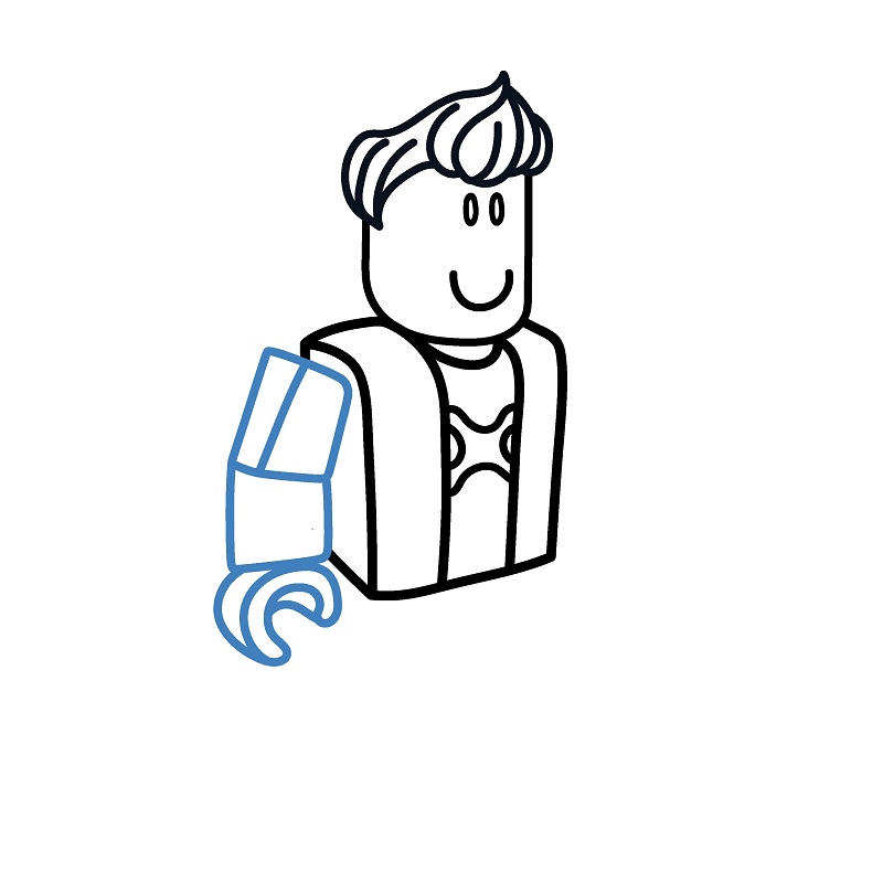 Hướng dẫn vẽ chàng trai Roblox. - Bước 5