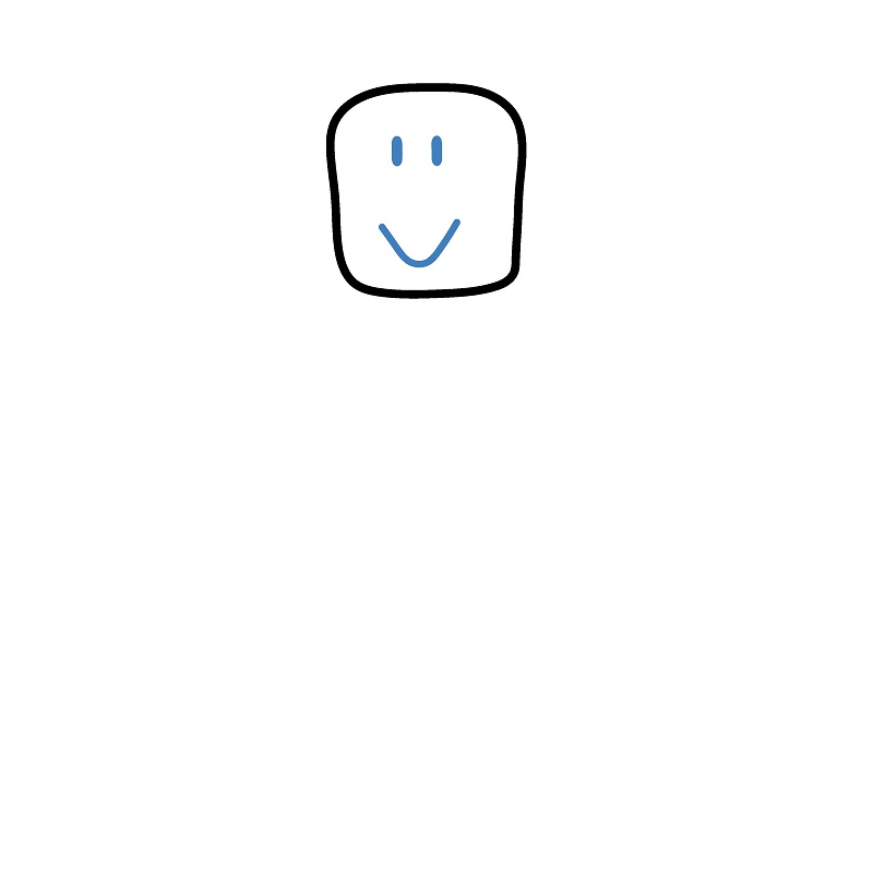 Hướng dẫn vẽ một nhân vật Roblox đơn giản. - Bước 2