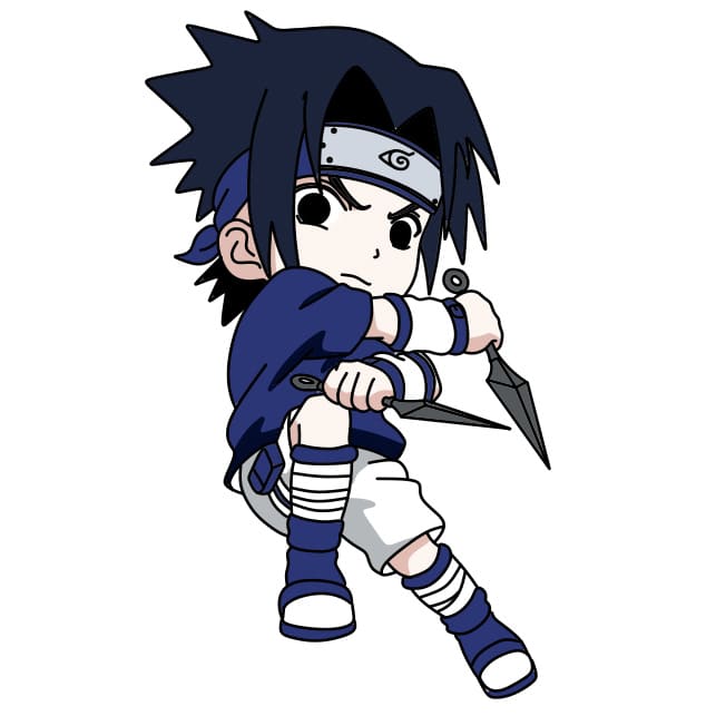 Hướng dẫn vẽ nhân vật Sasuke đơn giản và đẹp cho bé