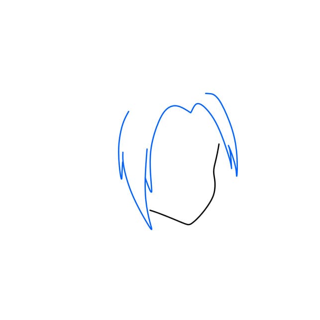 Hướng dẫn vẽ chân dung Sasuke - Bước 2