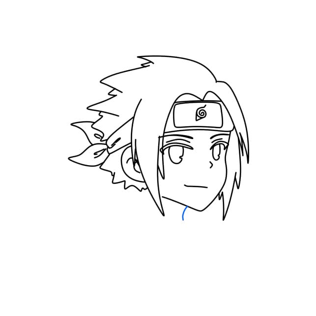 Hướng dẫn vẽ chân dung Sasuke - Bước 6