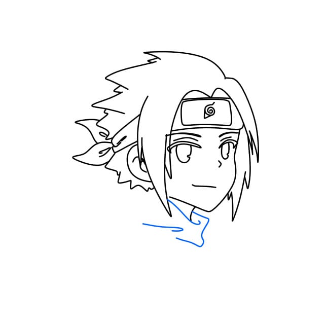 Hướng dẫn vẽ chân dung Sasuke - Bước 7