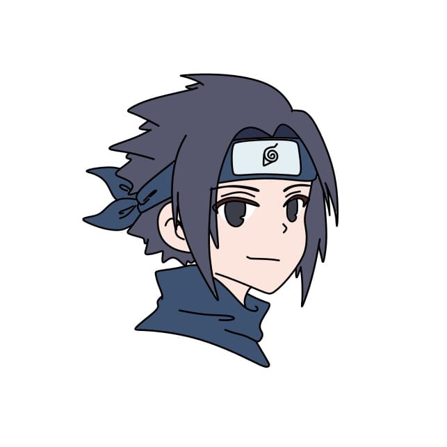 Hướng dẫn vẽ chân dung Sasuke - Bước 8