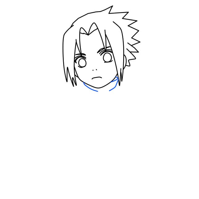 Hướng dẫn vẽ Sasuke đơn giản - Bước 5