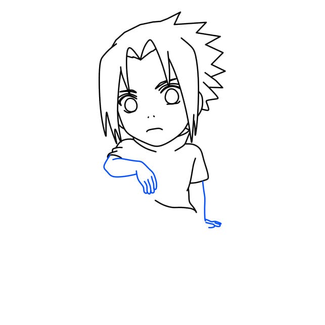 Hướng dẫn vẽ Sasuke đơn giản - Bước 6