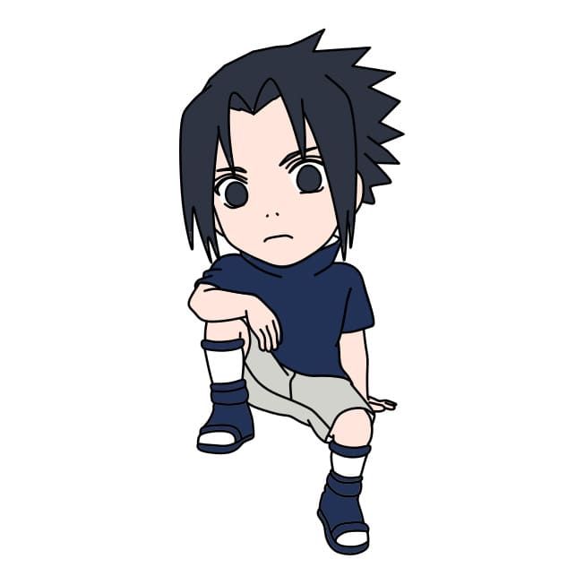 Hướng dẫn vẽ Sasuke đơn giản