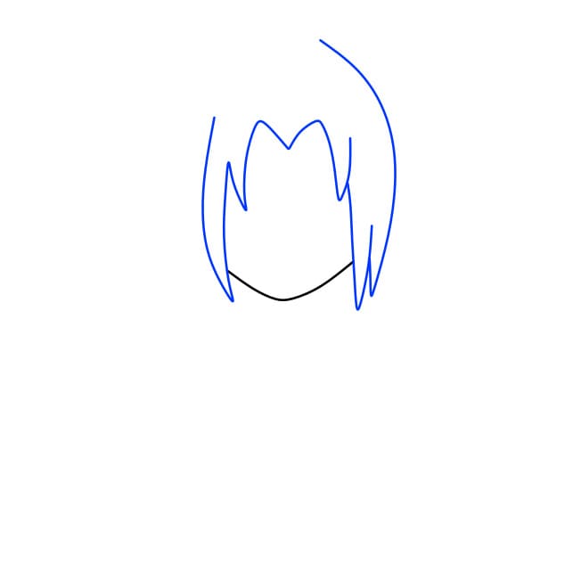 Hướng dẫn vẽ Sasuke vui vẻ - Bước 2