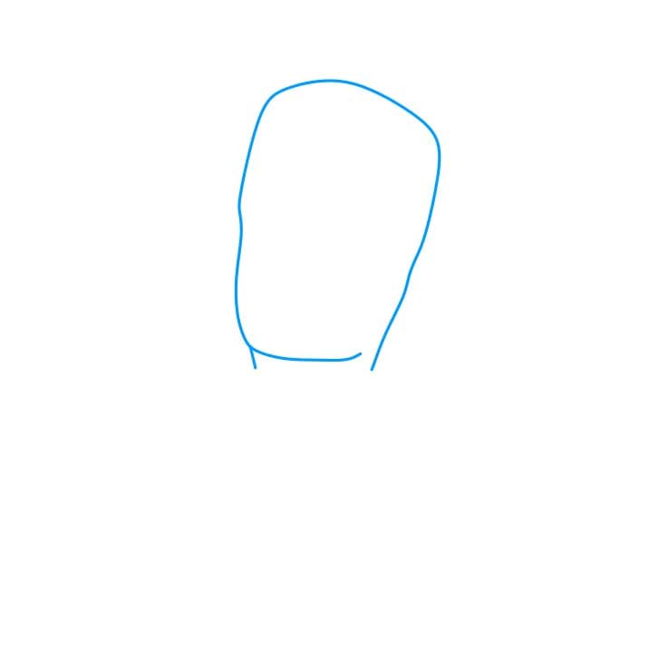 Hướng dẫn cách vẽ Skibidi Toilet đơn giản và đẹp cho bé - Bước 1