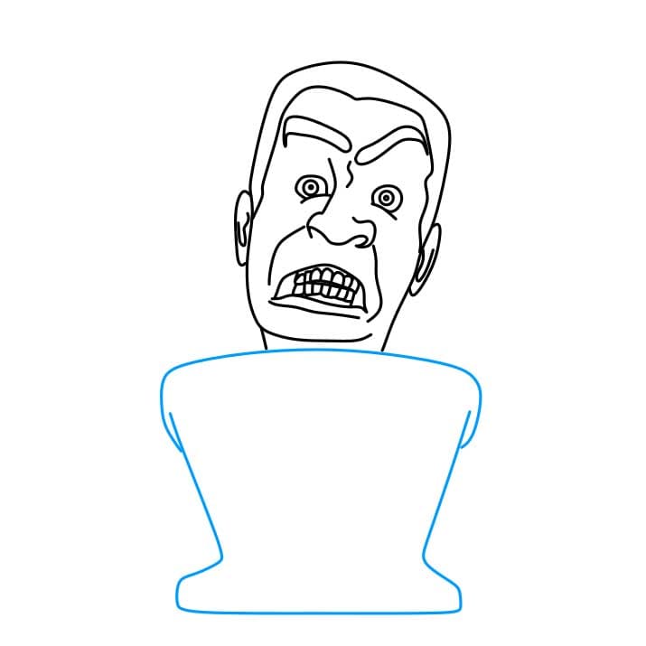 Hướng dẫn cách vẽ Skibidi Toilet đơn giản và đẹp cho bé - Bước 4