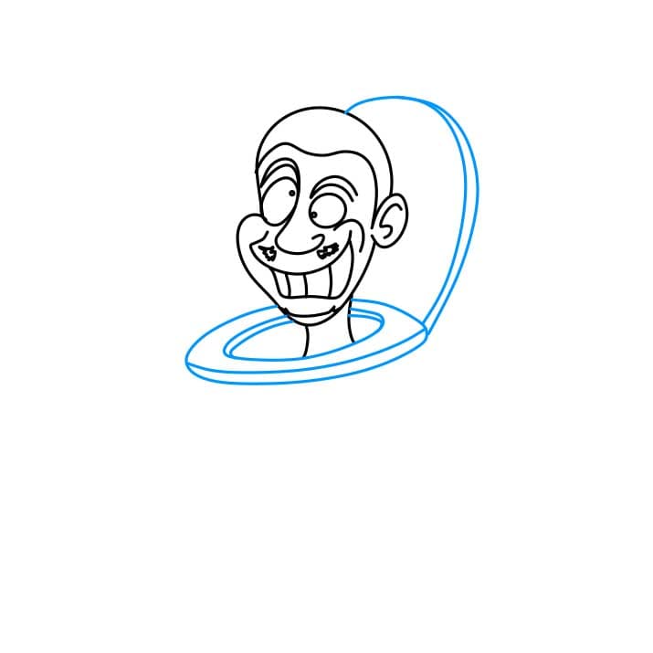 Hướng dẫn cách vẽ Skibidi Toilet đơn giản - Bước 5