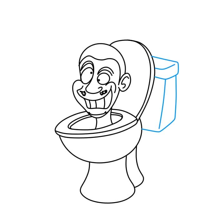 Hướng dẫn cách vẽ Skibidi Toilet đơn giản - Bước 6
