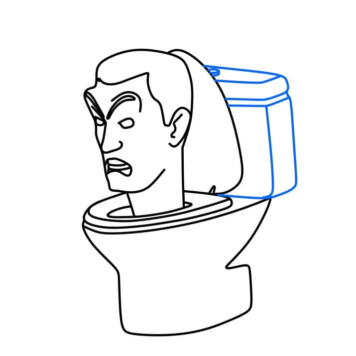 Hướng dẫn cách vẽ Skibidi Toilet đơn giản - Bước 6