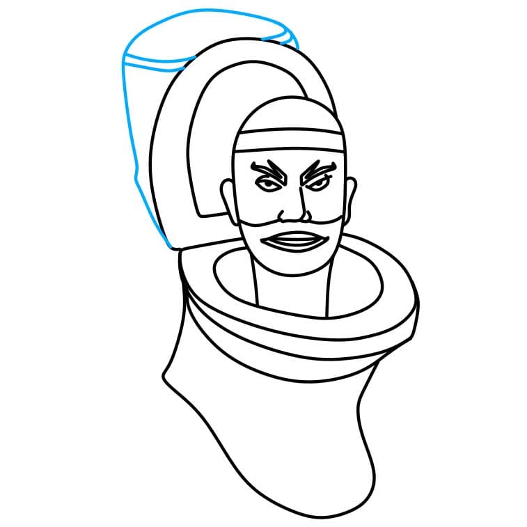 Hướng dẫn vẽ Skibidi Toilet đẹp và đơn giản - Bước 6