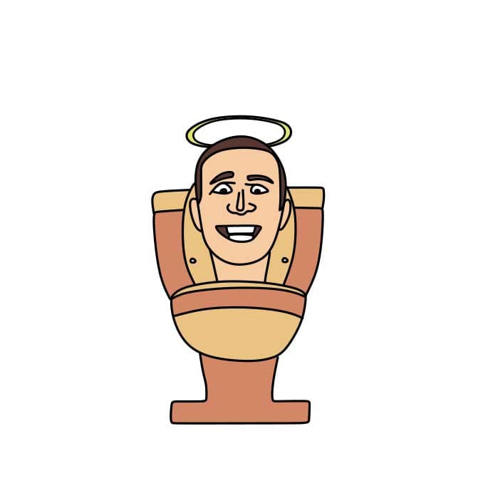 Hướng dẫn vẽ Skibidi Toilet đơn giản và đẹp - Bước 8