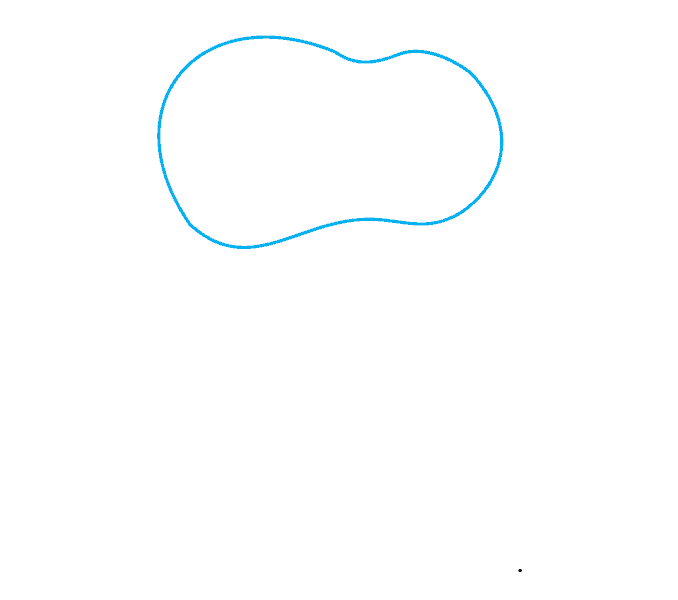 Hướng dẫn cách vẽ Snoopy đơn giản cho bé - Bước 1