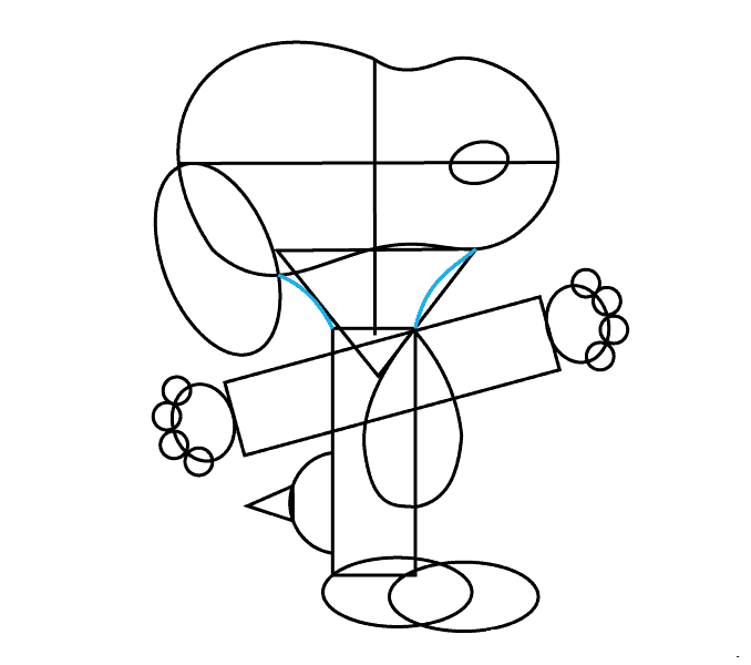 Hướng dẫn cách vẽ Snoopy đơn giản cho bé - Bước 11