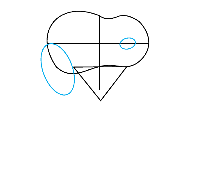 Hướng dẫn cách vẽ Snoopy đơn giản cho bé - Bước 4