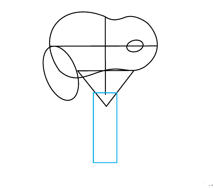 Hướng dẫn cách vẽ Snoopy đơn giản cho bé - Bước 5