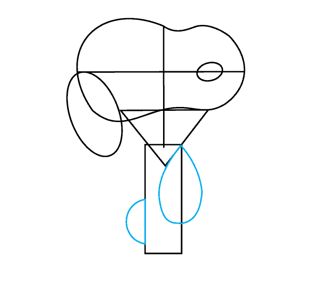 Hướng dẫn cách vẽ Snoopy đơn giản cho bé - Bước 6