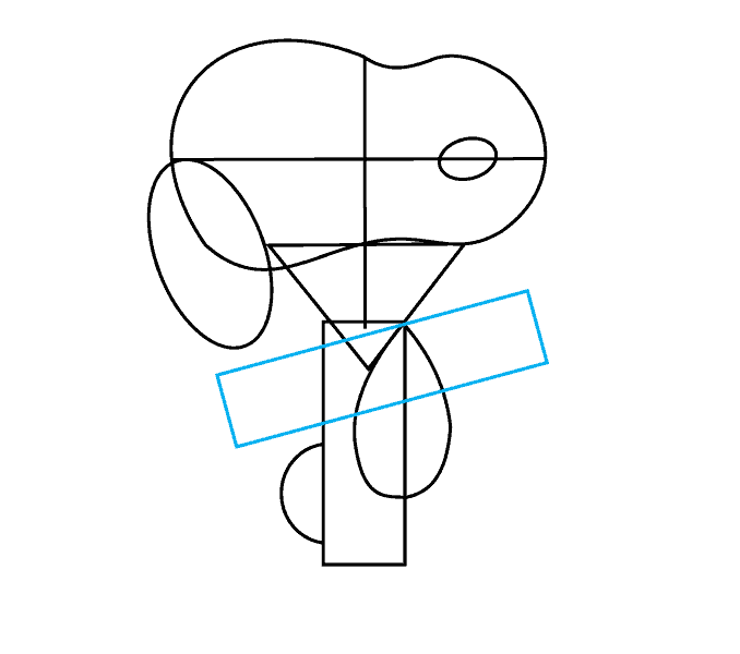 Hướng dẫn cách vẽ Snoopy đơn giản cho bé - Bước 7